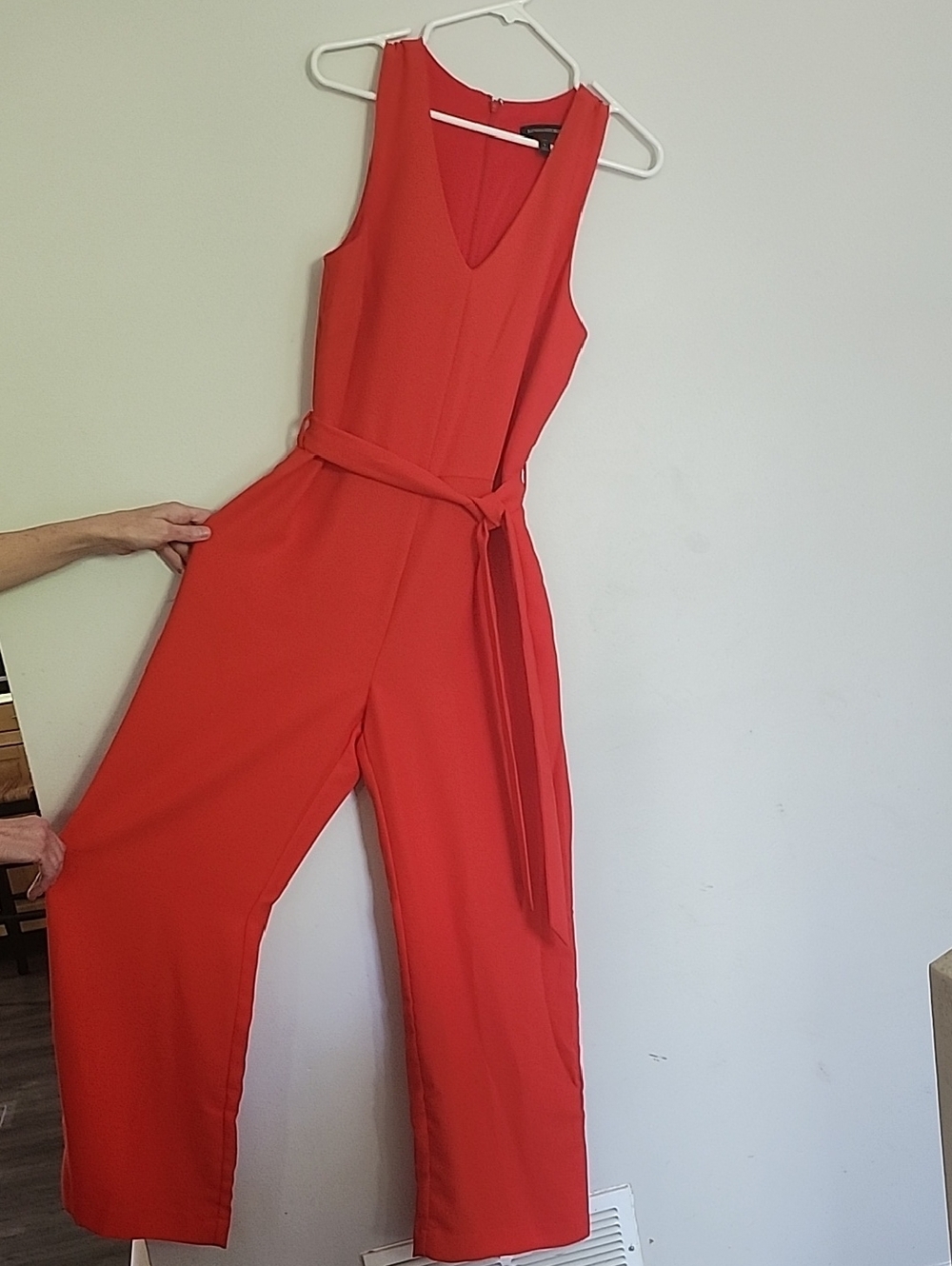 Banana Republic Red V-Neck Wide-Leg Jumpsuit - Size 6 Petite Original Price 180.